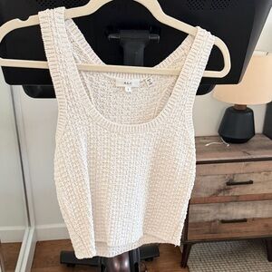 A.L.C. Women's Cream Knit Cropped Tank Top